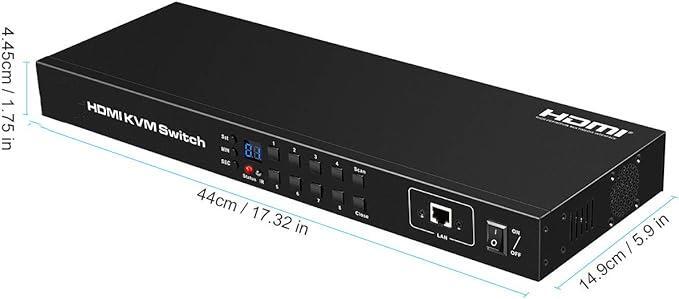 Пользовательский 8X1 HDMI KVM-переключатель, 8 портов