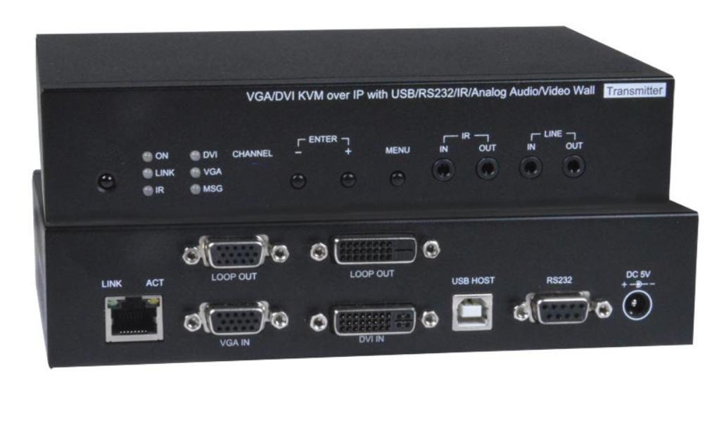 Пользовательский USB-KVM-удлинитель VGA/DVI через IP с поддержкой видеостены