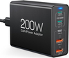 Пользовательское быстрое зарядное устройство USB C 200 Вт 245 Вт, 5-портовая зарядная станция, блок-концентратор, зарядное устройство для ноутбука, адаптер питания